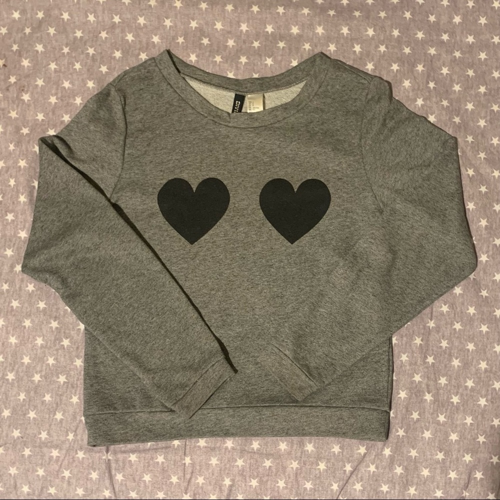 nice two hearts sweatshirt